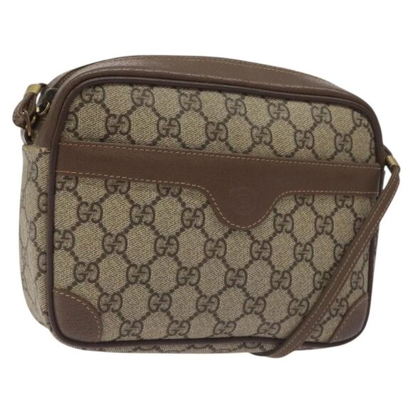 GUCCI GG Supreme Shoulder Bag PVC Beige Gold 007 115 6423 Auth BA3357 - Picture 1 of 16
